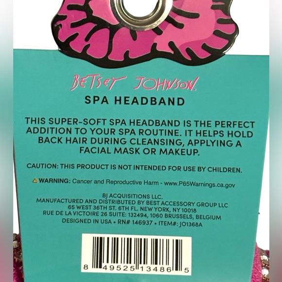 NWT•Betsey Johnson Purple & Rhinestone spa headband - Picture 6 of 6